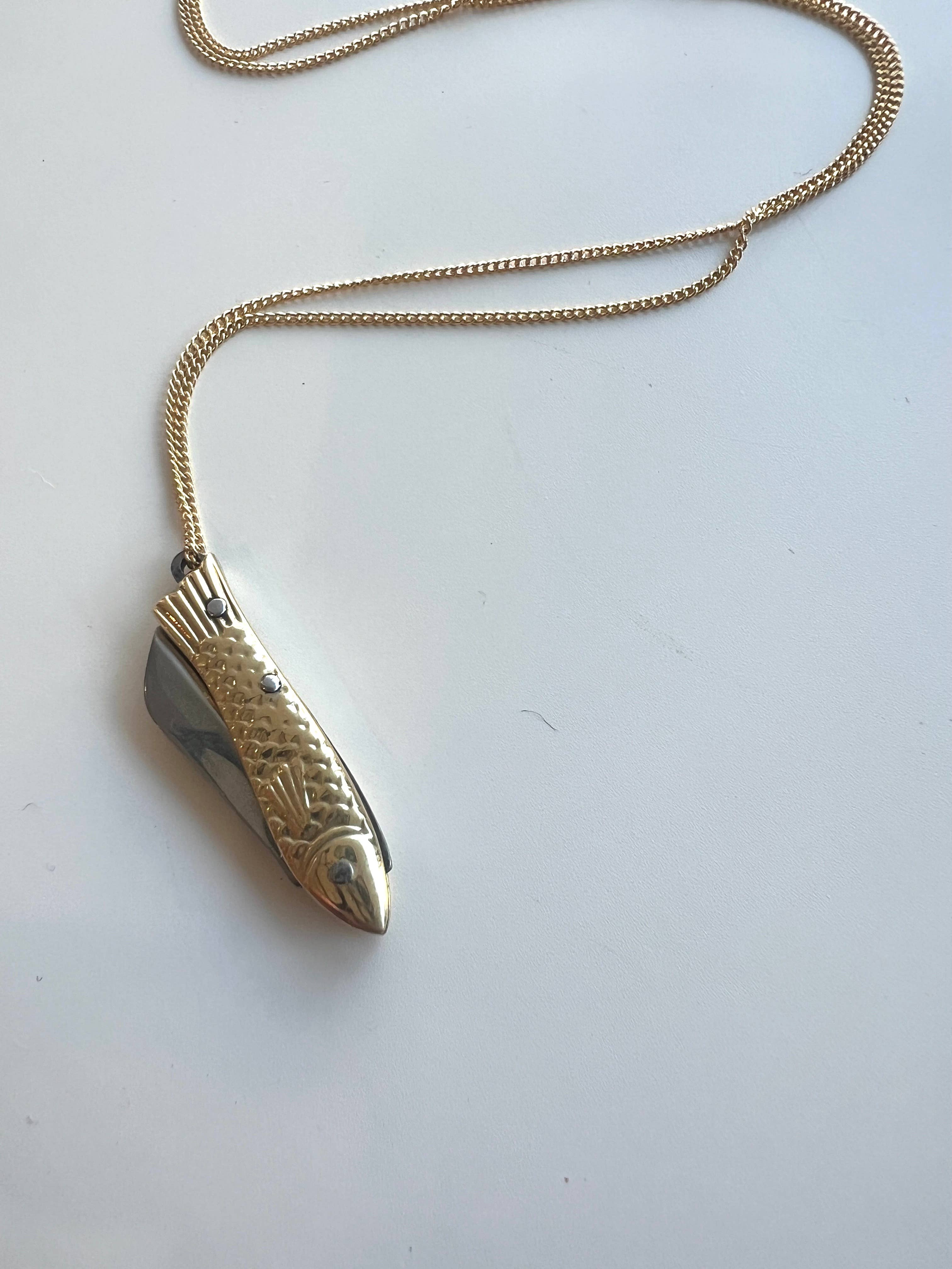 La Sardine Pocket Knife Necklace