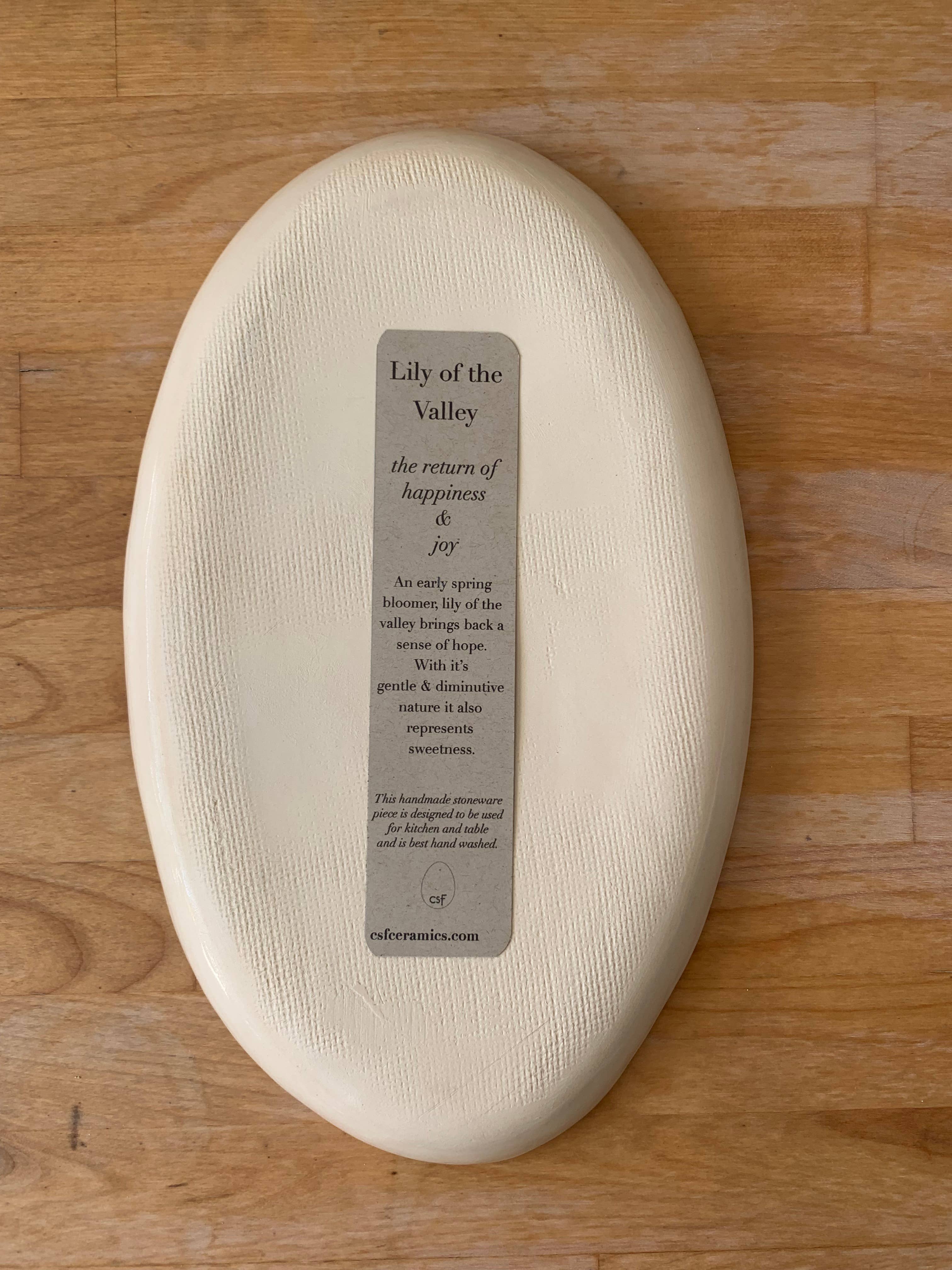 Oval Tray: Lily of the Valley